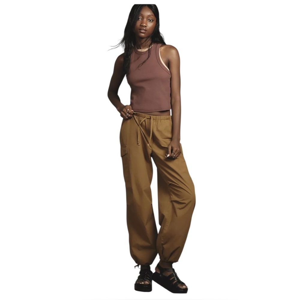 Anthropologie Pilcro Pull On Parachute Pants with Cargo Pockets Womens Size XS